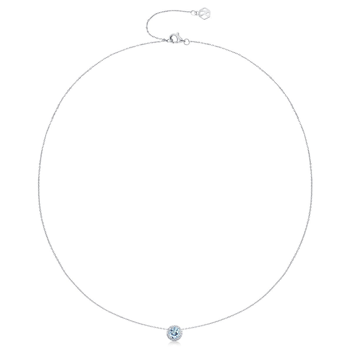 March Birthstone Nature Aquamarine Necklace
