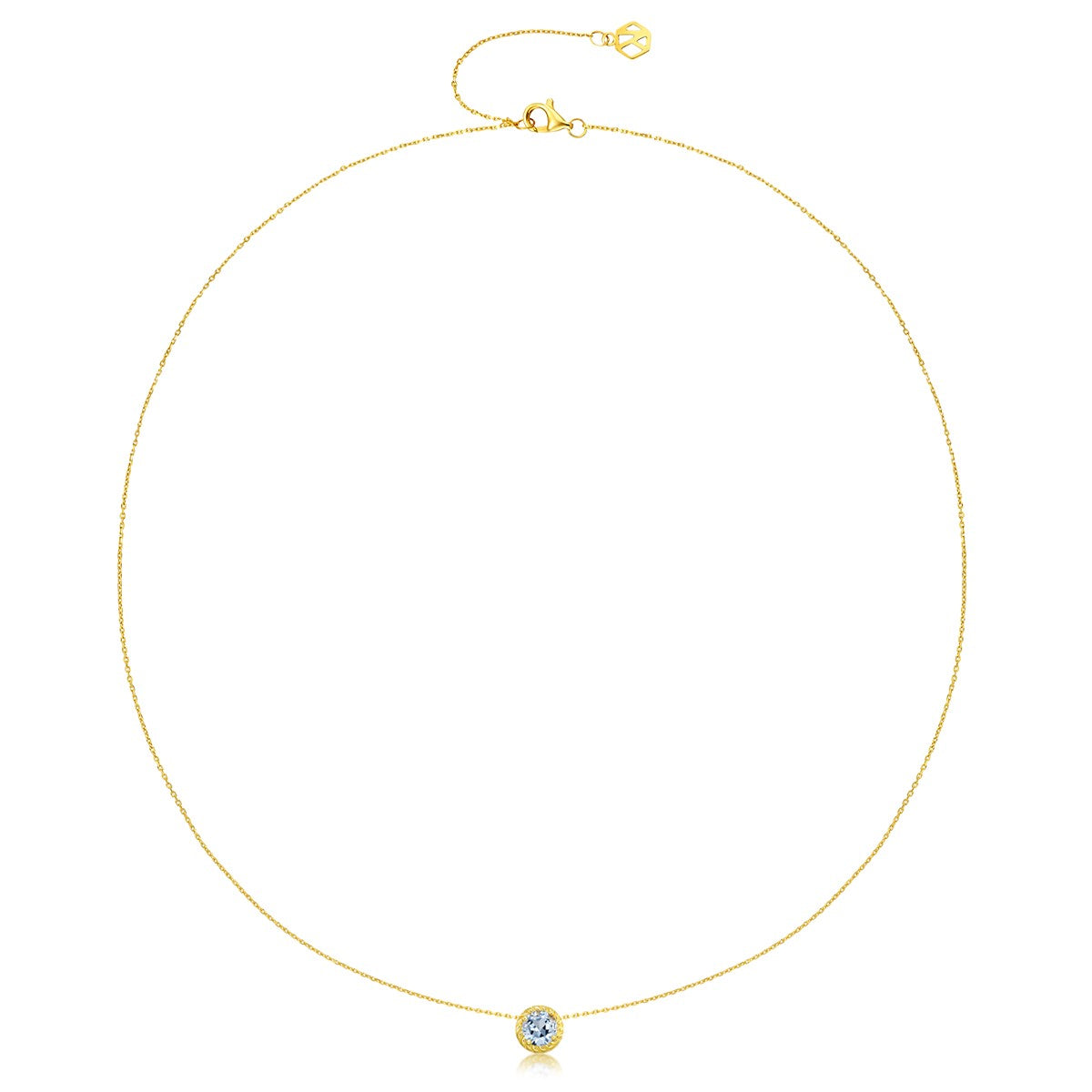 March Birthstone Nature  Aquamarine Necklace