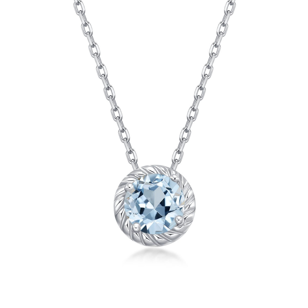 March Birthstone Nature Aquamarine Necklace
