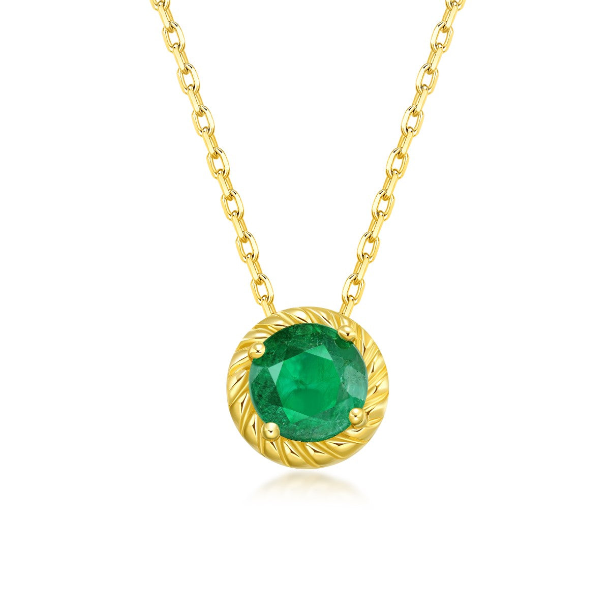 May Birthstone Nature Emerald Necklace