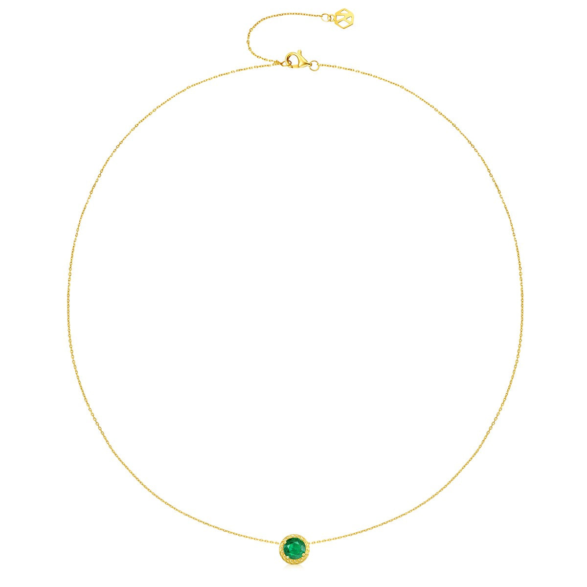 May Birthstone Nature Emerald Necklace