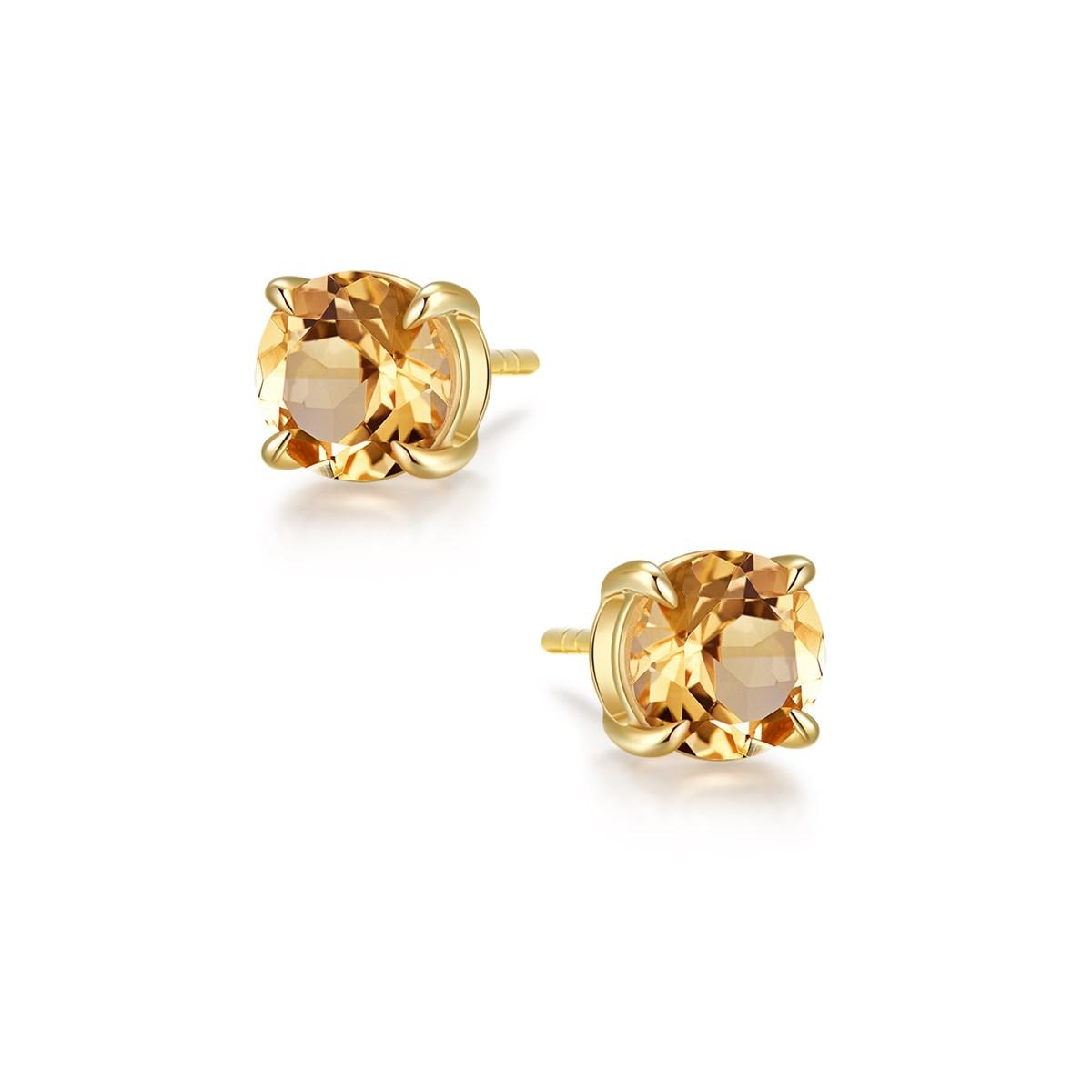 Nature Citrine Stud Earrings