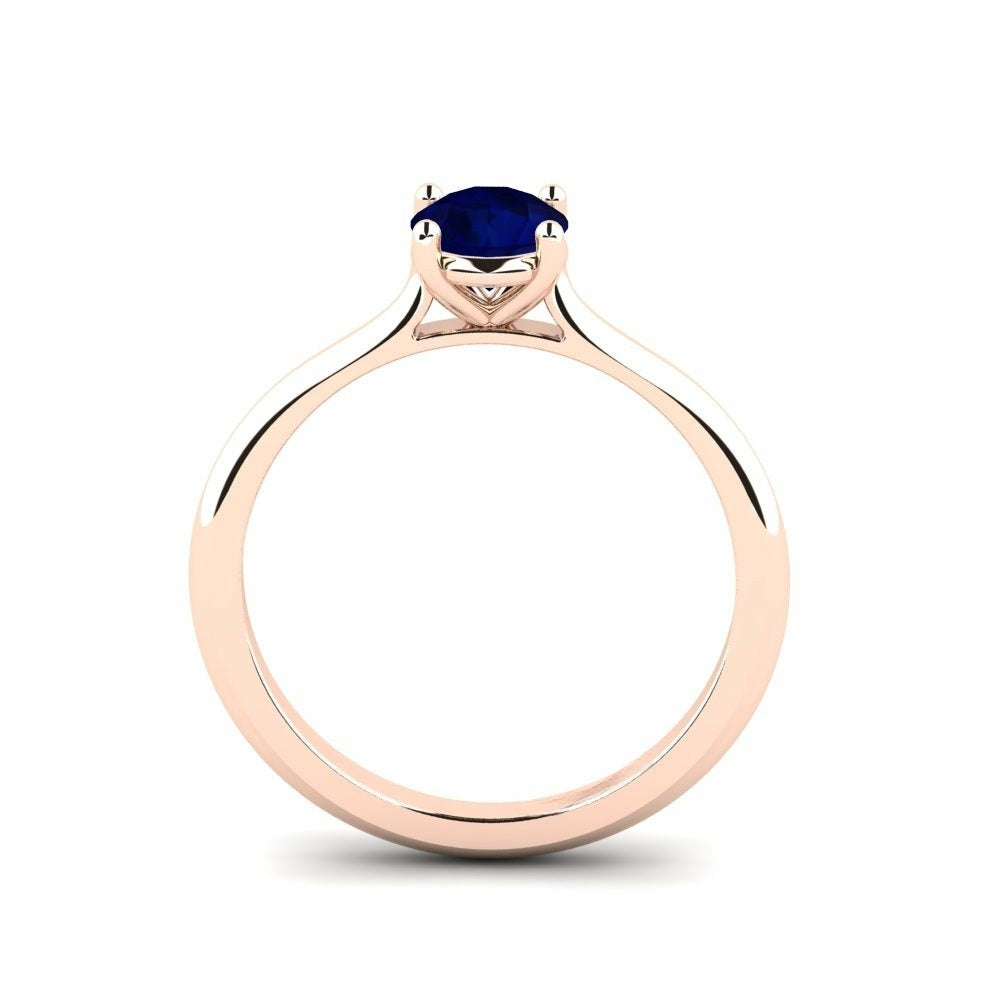 Nature Sapphire Classic Four-Prong Setting Solitaire Ring