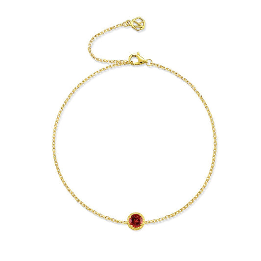 Red Ruby Bracelet Set with Diamond