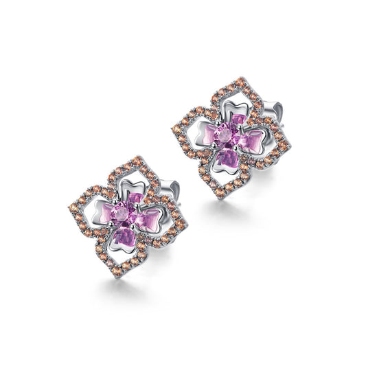 Nature Pink Sapphire Earrings