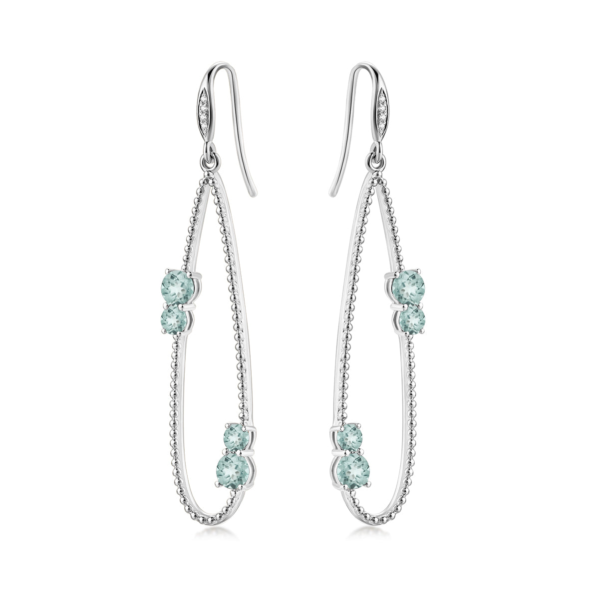 Nature Aquamarine Dangle Earrings