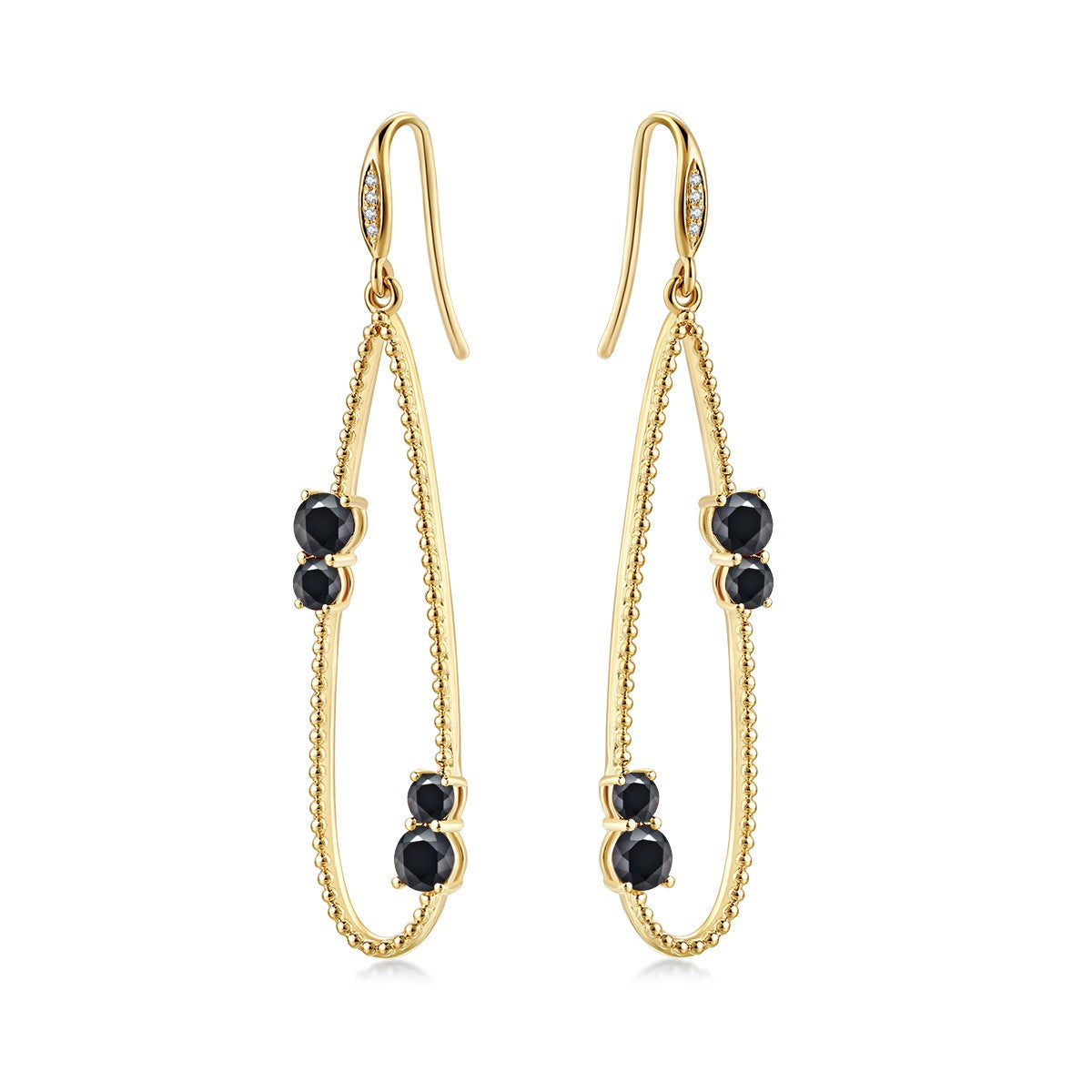 Nature Black Sapphire Earrings